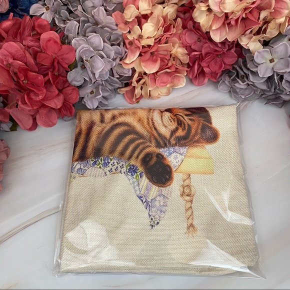 Eco-Friendly Sleeping Kitty Cat Folding Tote Bag - Picture 11 of 12